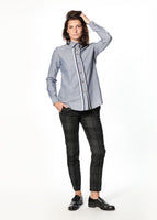 Chambray Boyfriend Shirt in Blue